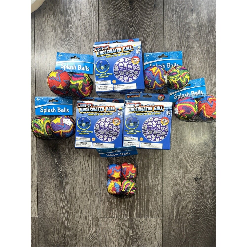 Pool Party Set Splash Balls W Light Up Underwater Ball